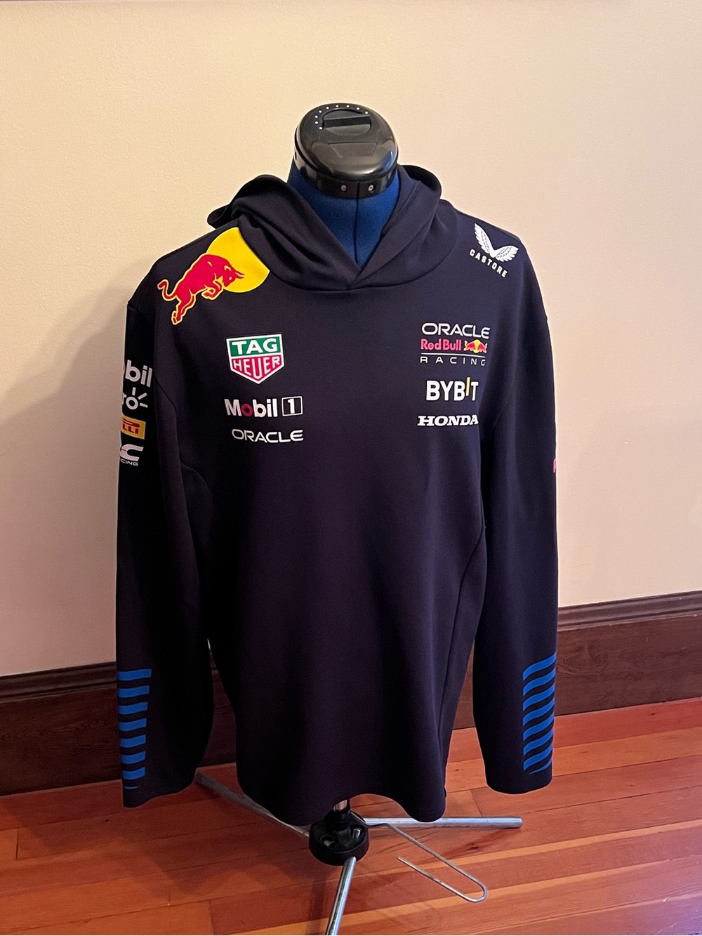 Castore Oracle Red Bull Racing F1  Pullover Hoodie Navy Blue - Medium